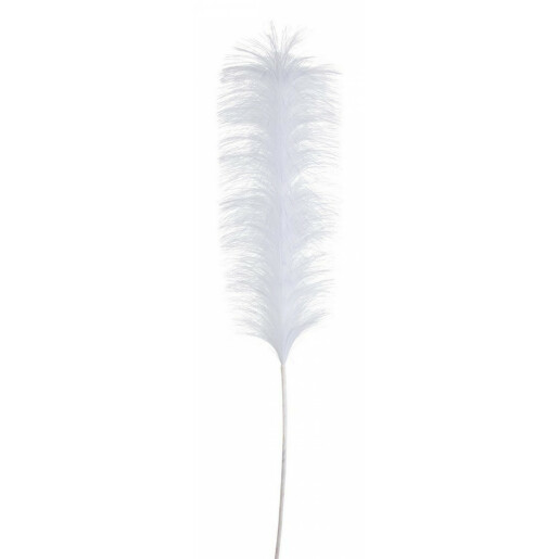 Set 24 pene artificiale albe 6x90 cm