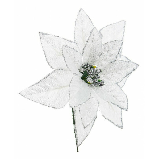Craciunita artificiala argintiu 15 cm