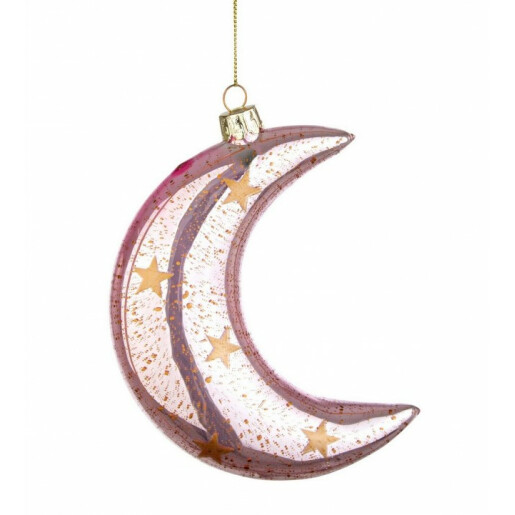Set 6 ornamente brad Luna 12 cm