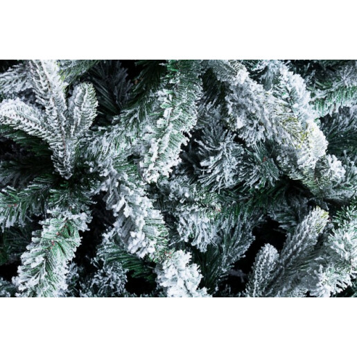Brad artificial verde cu zapada artificiala slim Praga Ø 65x180 cm