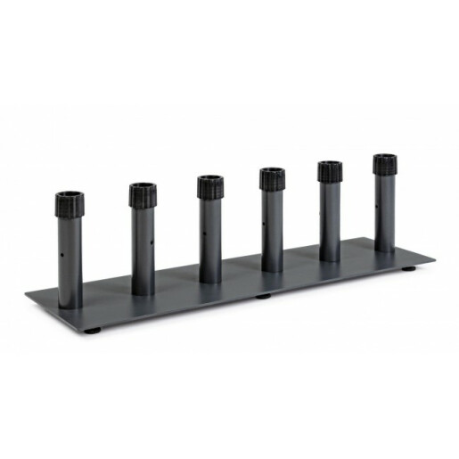 Suport depozitare umbrele de gradina otel gri 100x30x26 cm