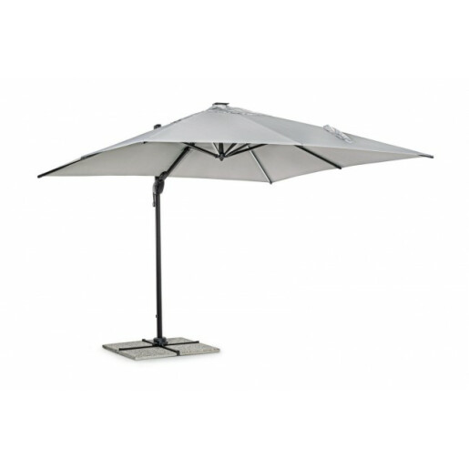Umbrela gradina gri cu led Ines II 300x300x255 cm