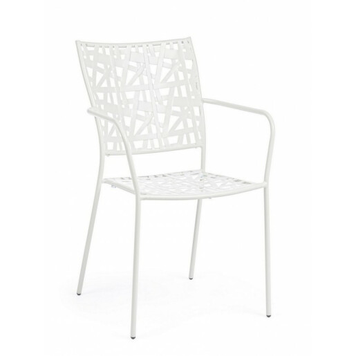 Set 4 scaune albe Kelsie 54x55x89 cm