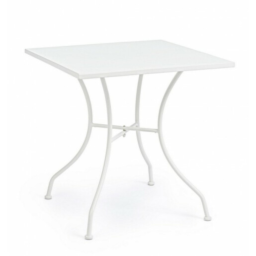 Masa din fier alb Kelsie 70 cm x 70 cm x 71 h