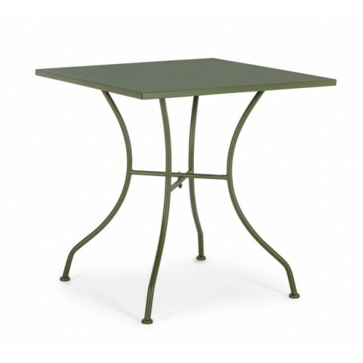 Masa din fier verde Kelsie 70 cm x 70 cm x 71 h