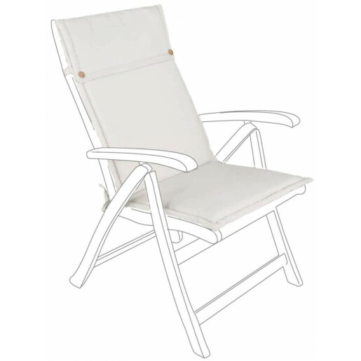 Set 2 perne scaune gradina textil crem 50x120x3 cm