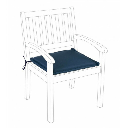 Perna scaun textil albastru 49x52x3 cm