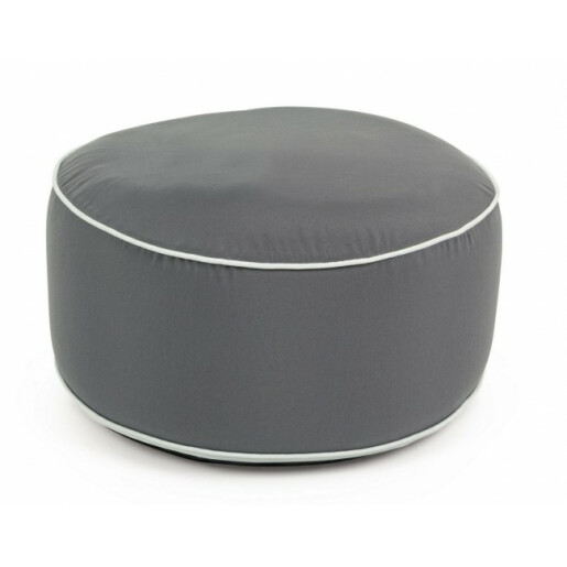 Set 2 tabureti puf gonflabil gri Rihanna 53x23 cm