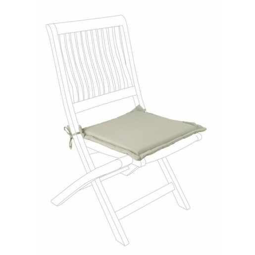 Set 4 perne scaun gradina textil gri Olefin 42x42x3 cm