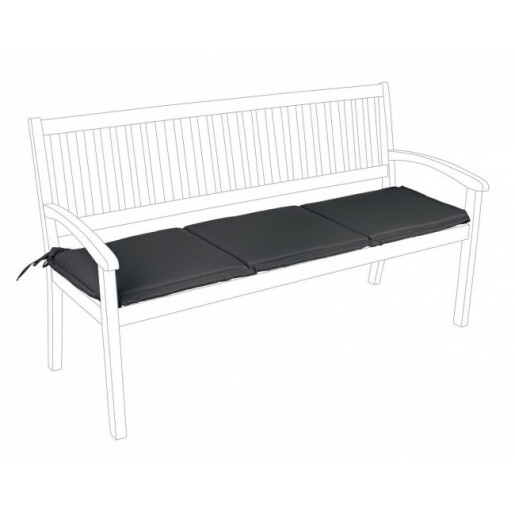 Perna bancuta 3 locuri din textil gri Nat 153 cm x 48 cm x 3 h
