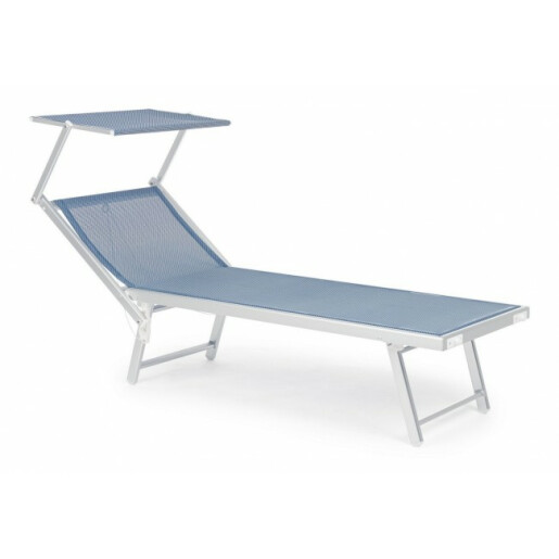 Sezlong albastru Cross 71x186x106.5x38 cm