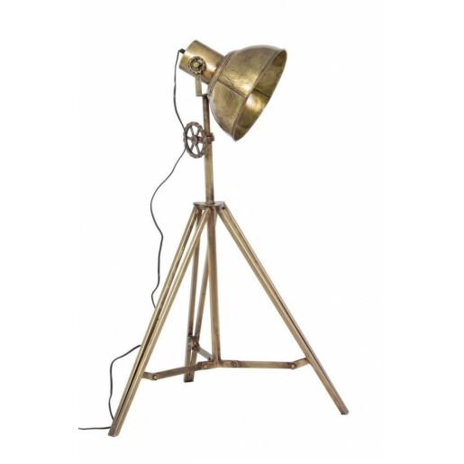 Lampadar din fier auriu antic Ileana 30 cm x 28 cm x 132 h
