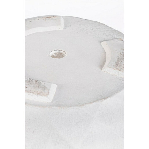 Set 3 ghivece flori fibra sticla alba 30x30x29 cm, 37x37x36 cm, 44x44x43 cm