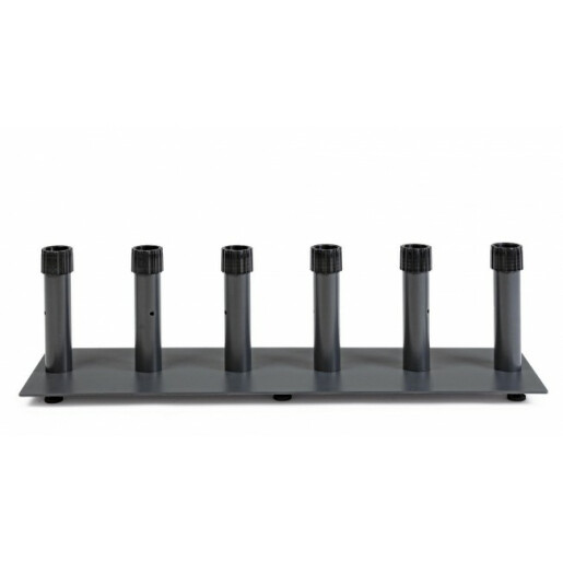 Suport depozitare umbrele de gradina otel gri 100x30x26 cm