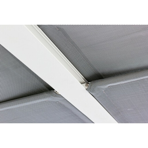 Pavilion gradina aluminiu alb textilen gri Noah 300x360x210 cm