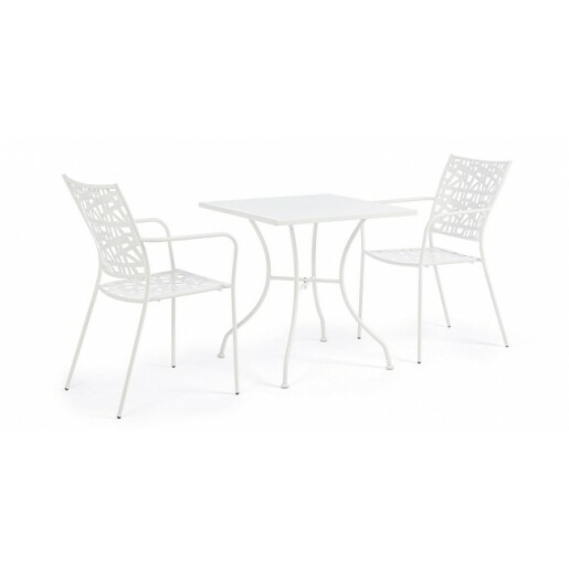 Set 4 scaune albe Kelsie 54x55x89 cm