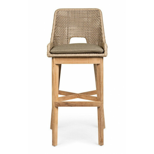 Set 2 scaune bar natur bej Hesperia 49x57x112 cm