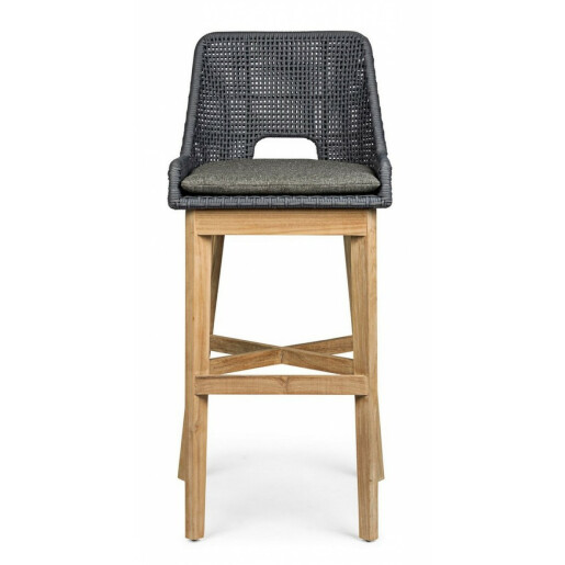Set 2 scaune bar natur gri Hesperia 49x57x112 cm