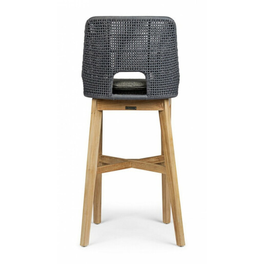 Set 2 scaune bar natur gri Hesperia 49x57x112 cm