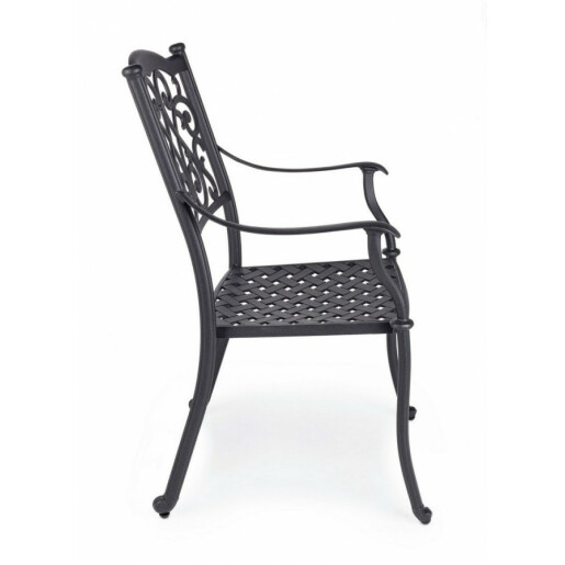 Set 4 scaune aluminiu gri antracit Ivrea 65x60x92 cm