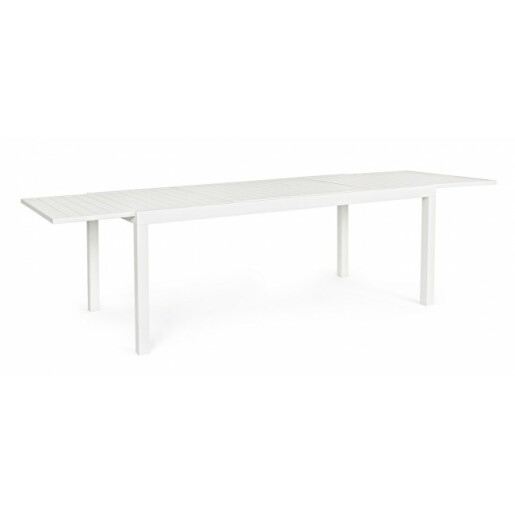 Masa exstensibila aluminiu alb Hilde 300x100x75 cm