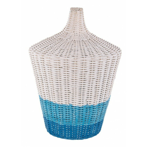Veioza rattan alb albastru Sky  Ø 34 cm x 47.5 h