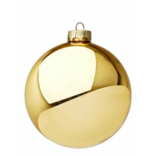 Set 16 globuri sticla aurie Gold 10 cm