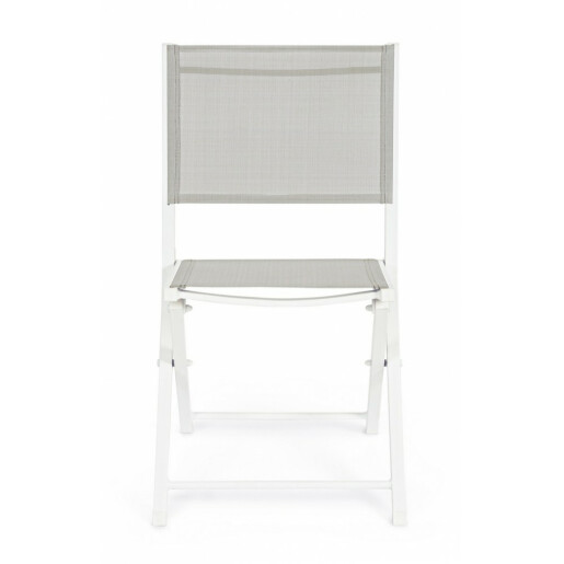 Set 4 scaune alb gri Hilde 46x57x88 cm
