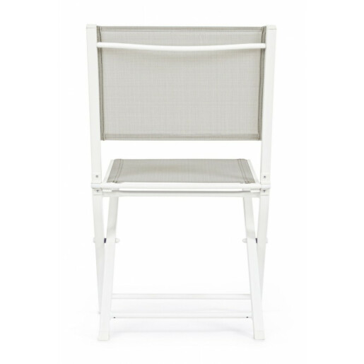 Set 4 scaune alb gri Hilde 46x57x88 cm
