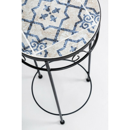 Set 3 suporturi flori fier ceramica Erice 30x68 cm, 25x57 cm, 20x51 cm
