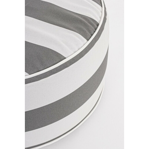 Set 2 tabureti gonflabili alb gri Righe 53x23 cm