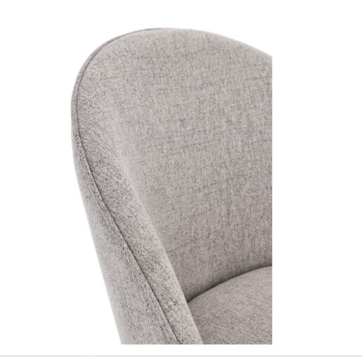 Set 2 scaune bar otel negru textil gri Tanya 51x52x107 cm