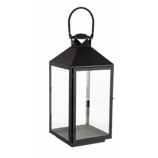 Set 2 felinare negre Classy 19.5x18.5x36 cm, 23.5x22.5x53 cm