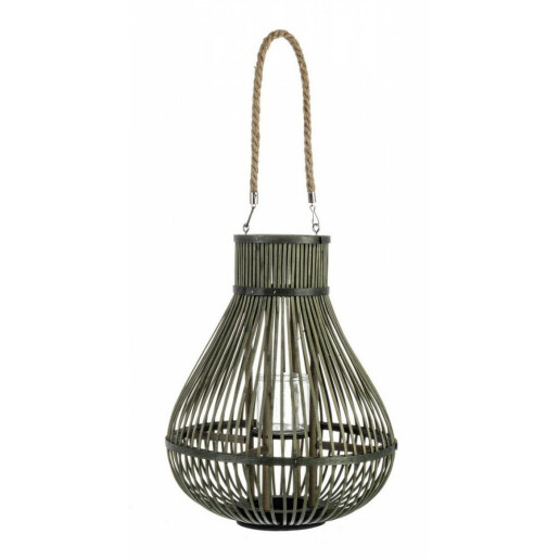 Felinar suspendabil bambus verde Belem Ø 34 cm x 41 h