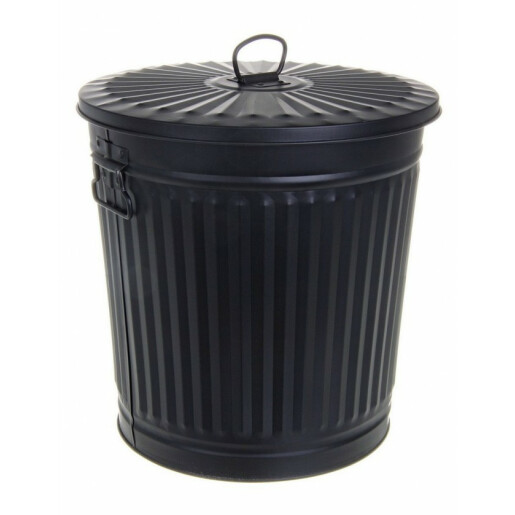 Cos gunoi zinc negru London 36x30x37 cm