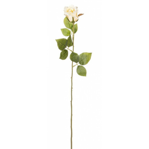 Set 12 Trandafiri artificiali albi 8x61 cm