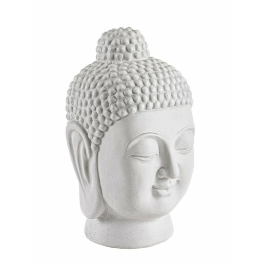 Figurina Buddha fibra sticla alba 22.5x21x35.5 cm