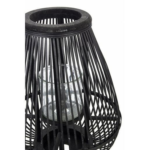 Felinar bambus negru 34x78 cm