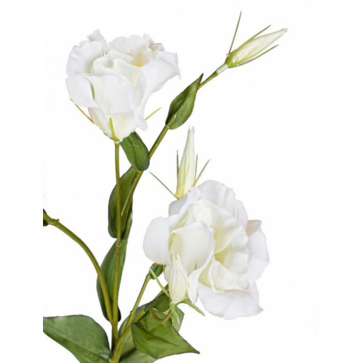 Set 12 flori artificiale Lisianthus alb 76 cm