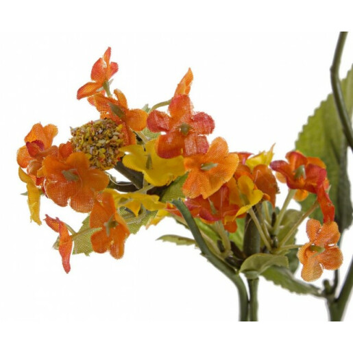 Set 12 flori artificiale portocalii Lantana 66 cm