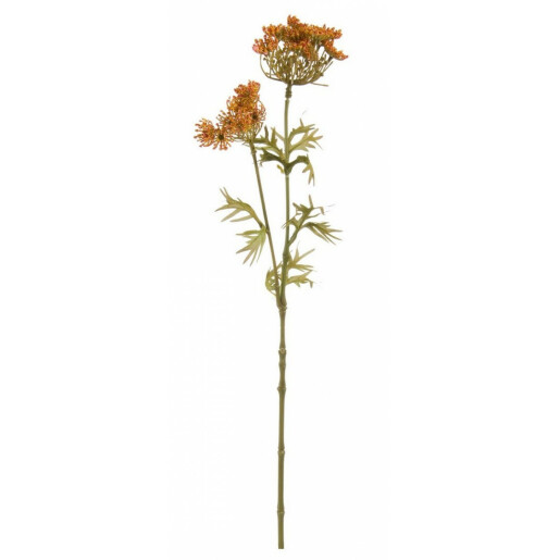 Set 12 flori artificiale portocalii verzi 13x67 cm