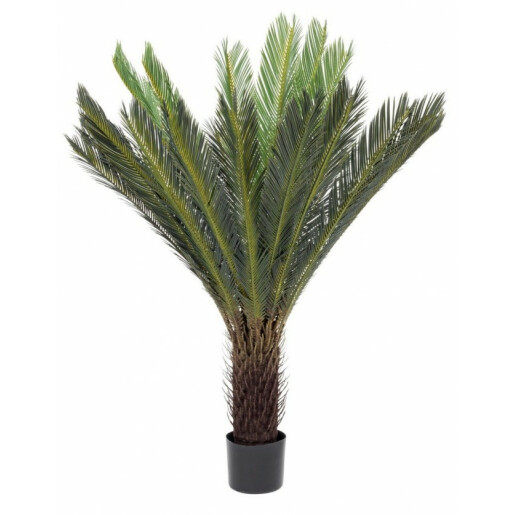 Palmier artificial Cycas cu 28 frunze in ghiveci 120 h