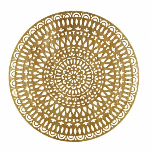 Decoratiune din metal aurie pentru perete Azhira 63 cm