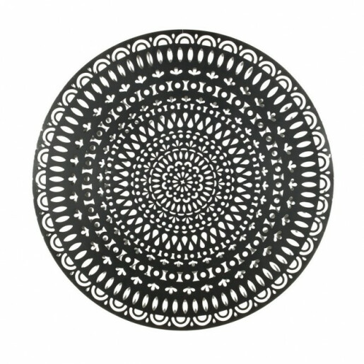 Decoratiune de perete din metal negru Adhira Ø 85 cm x 0.5 cm