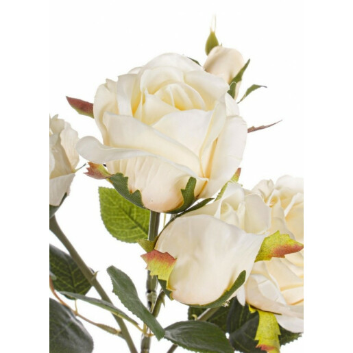 Set 12 Trandafiri artificiali bej 64 cm