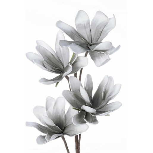 Set 12 flori Magnolia artificiala gri 25x92 cm