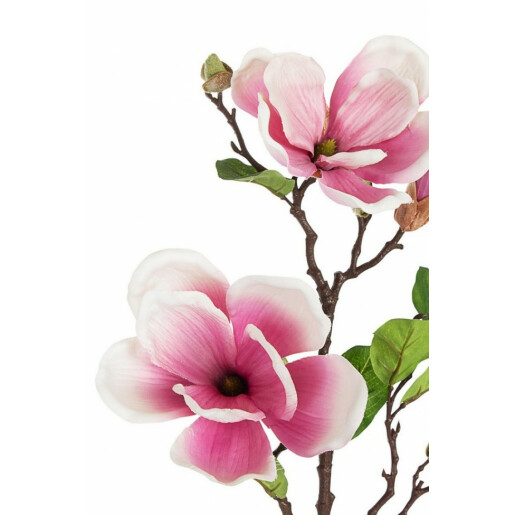 Set 12 flori artificiale Magnolia roz 71 cm