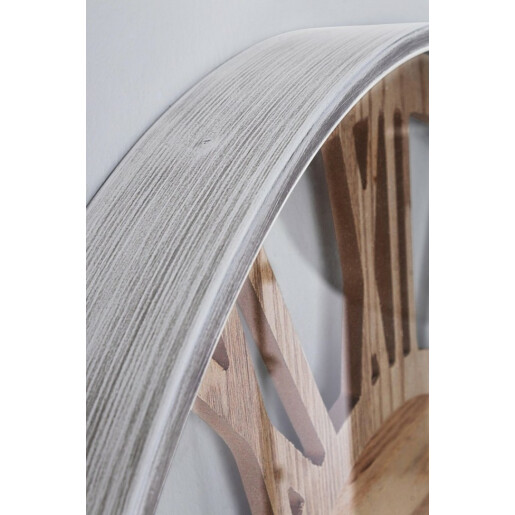 Ceas perete lemn natur gri Ticking 60x6 cm