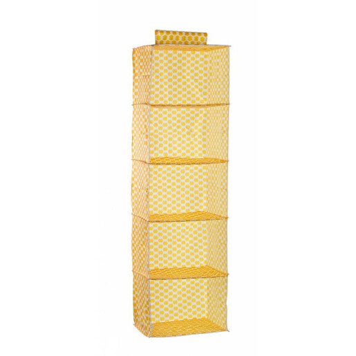 Set 6 cutii depozitare textil galben 35x34x120 cm