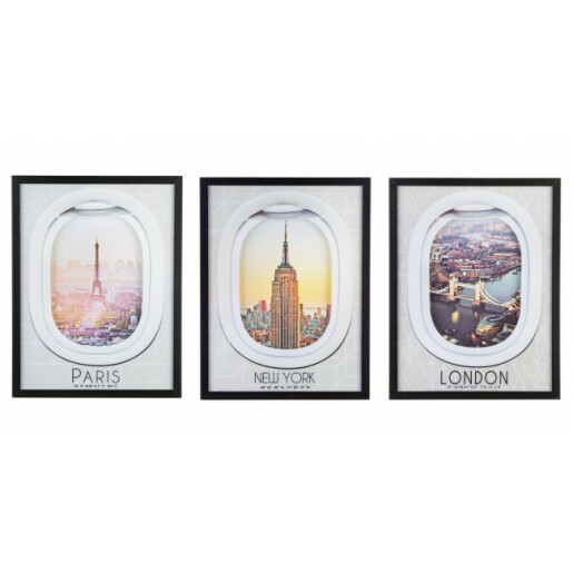 Set 3 tablouri decorative 3 x 45x60x3 cm